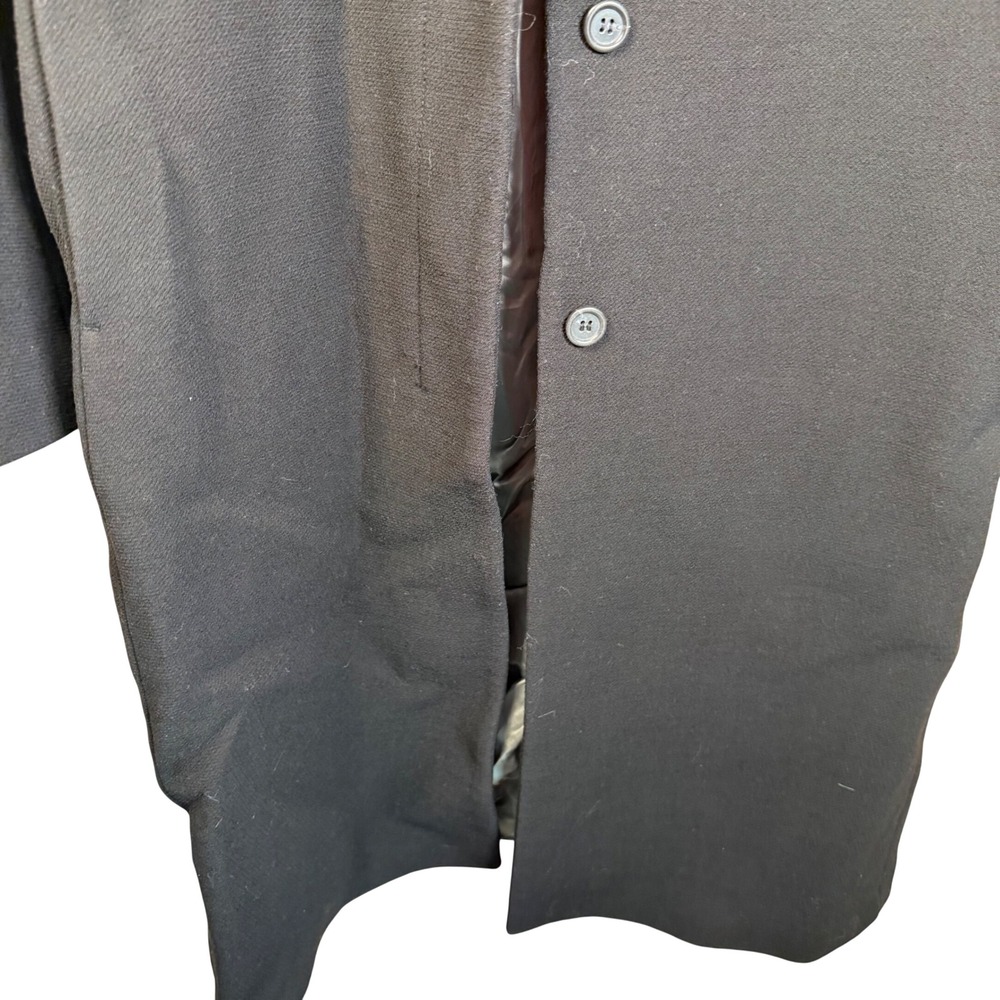 J.Crew Classic Lady Day Coat Womens Black Italian Wool Tailored Long Old Money - Picture 7 of 10